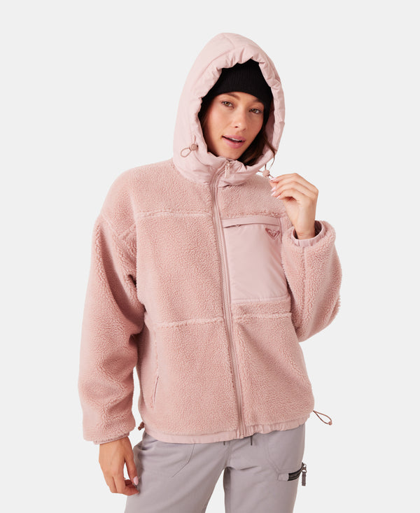 Roxy Everest Hooded Sherpa Jacket