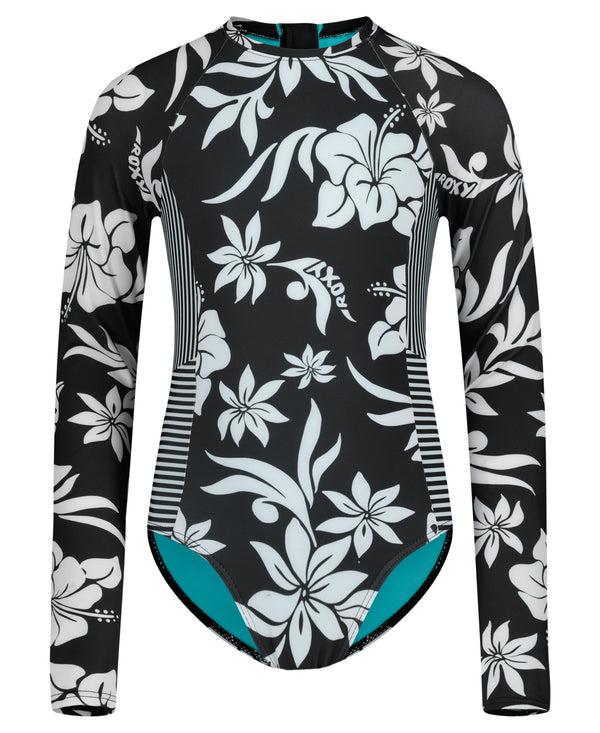 roxy Girls' Oversized Floral Onesie Swimsuit