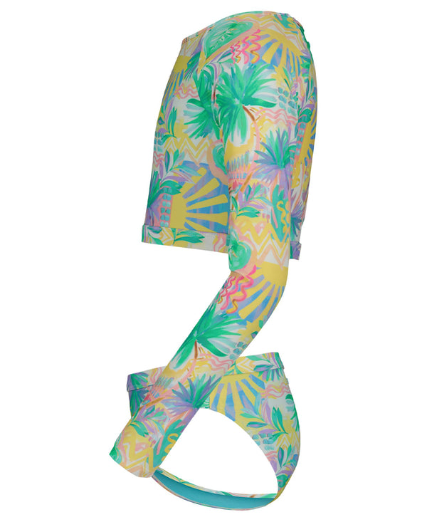 Roxy Girls' Palm Sun Crop Rashguard Swim Set