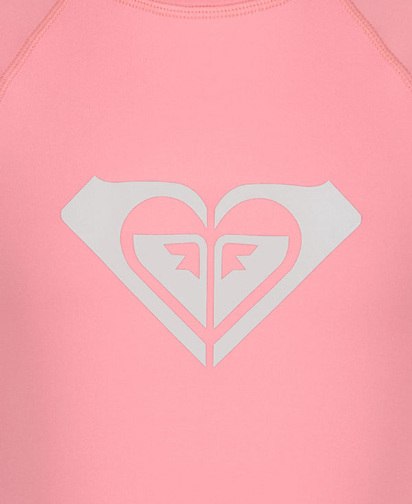 Roxy Girls' Whole Hearted Short Sleeve Rashguard