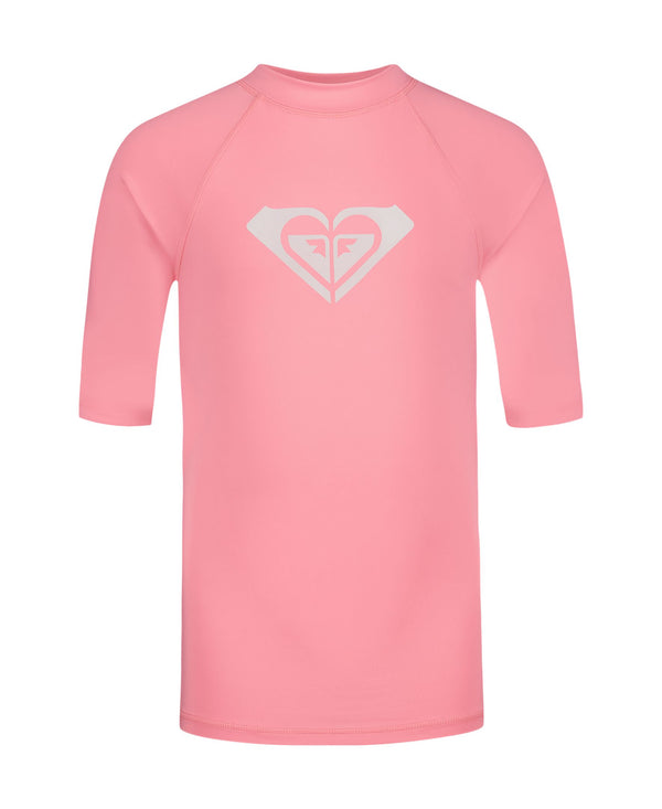 roxy Girls' Whole Hearted Short Sleeve Rashguard