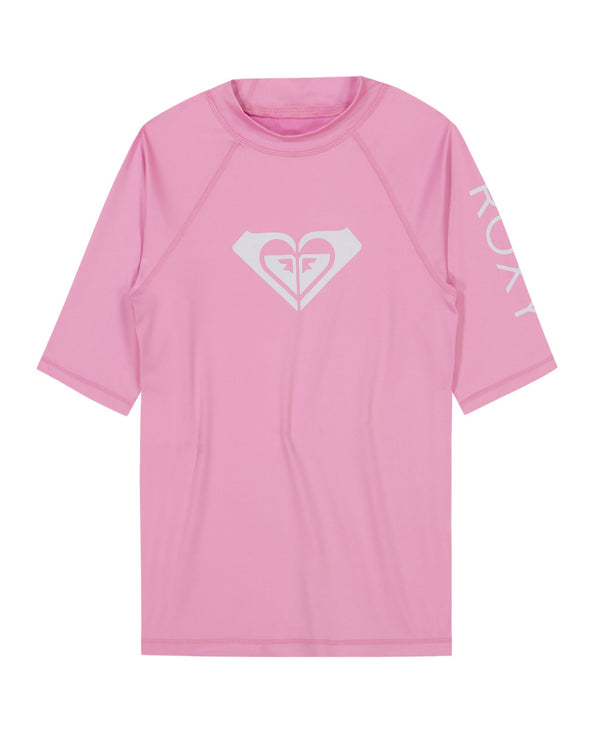 roxy Girls' Whole Hearted Short Sleeve Rashguard