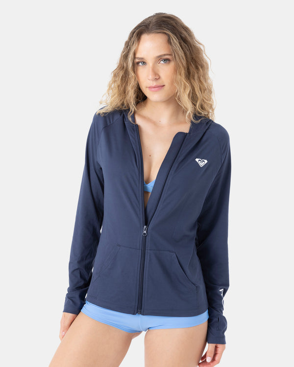 roxy Long Sleeve Hoodie Zipped Rashguard