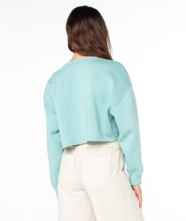 Roxy Morning Hike Cropped Crewneck
