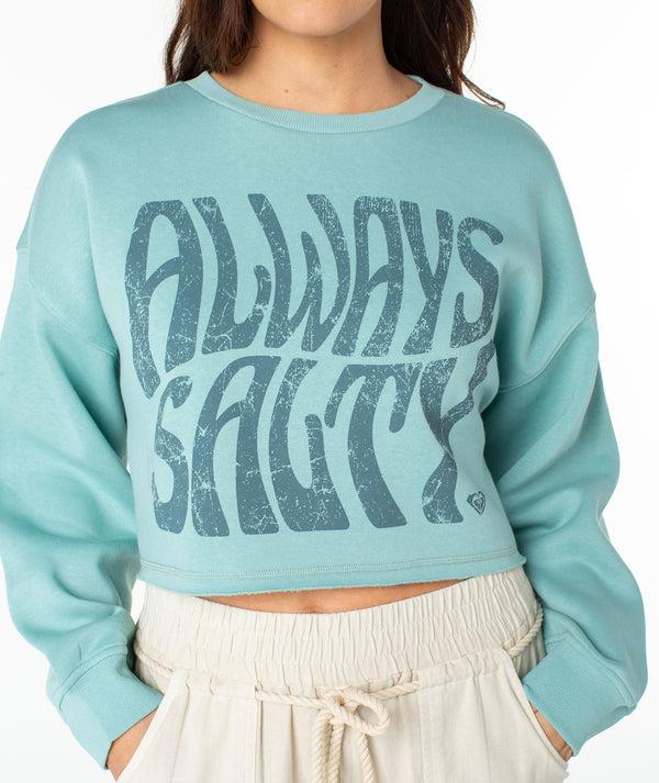 Roxy Morning Hike Cropped Crewneck