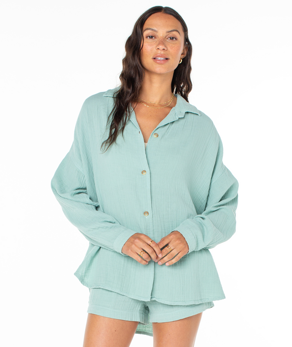 roxy Morning Time Button Up