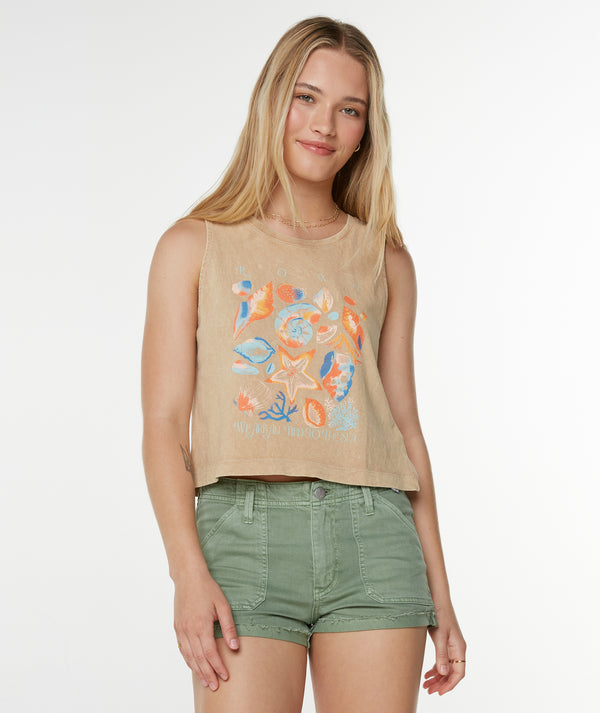 Roxy Painted Shells Wildflower Tank