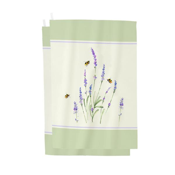 roy kirkham Roy Kirkham Bees with Lavender Set of 2 Tea Towels