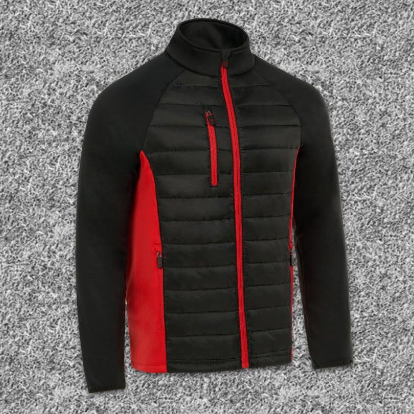 Royal & Awesome Black And Red Hybrid Jacket