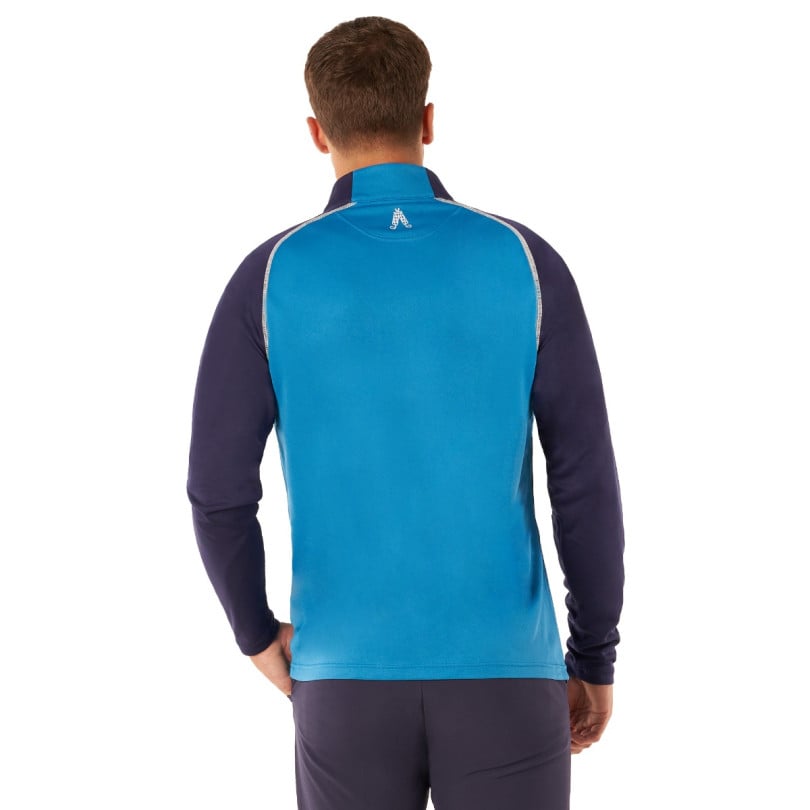 Royal & Awesome Blue And Navy Quarter Zip Mid Layer