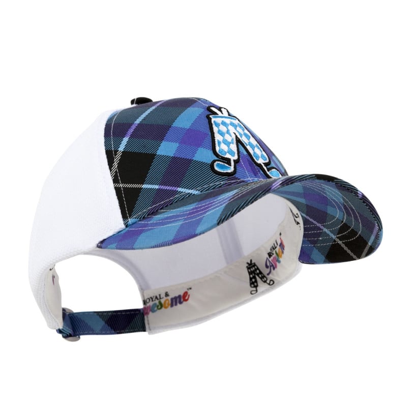 Royal & Awesome Blue Plaid Baseball Cap