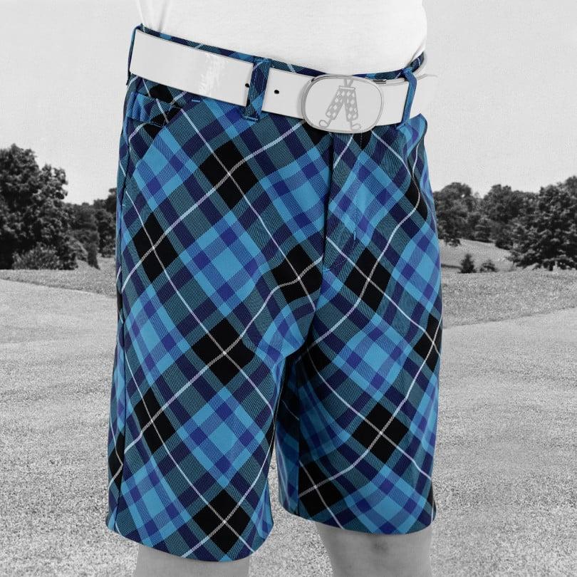 royal & awesome Blue Plaid Kids Shorts