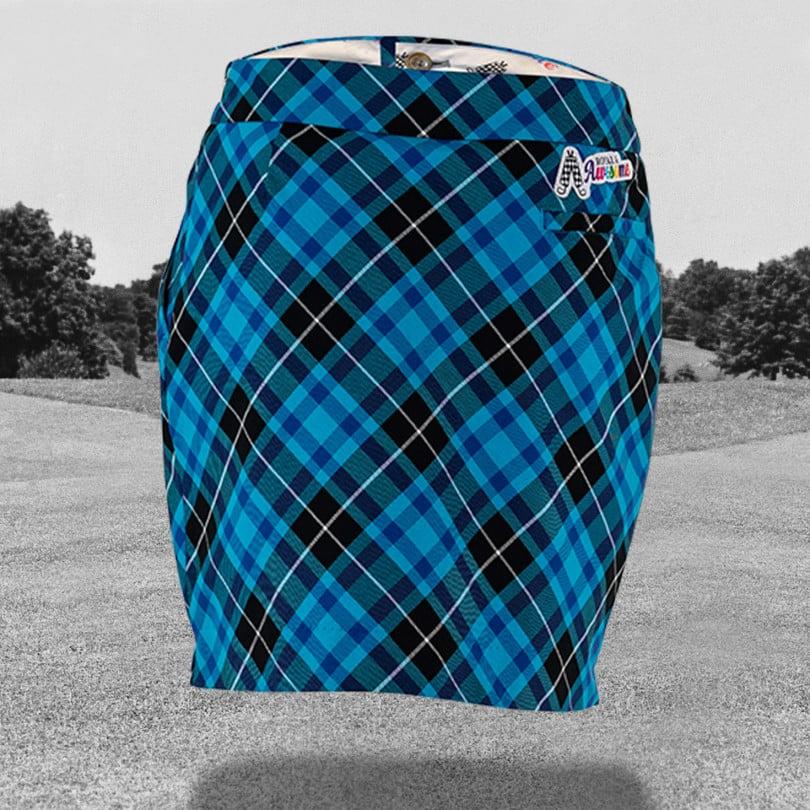 Royal & Awesome Blue Plaid Ladies Skort
