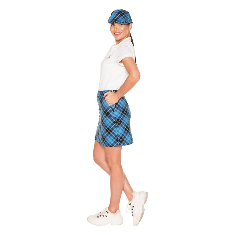 Royal & Awesome Blue Plaid Ladies Skort