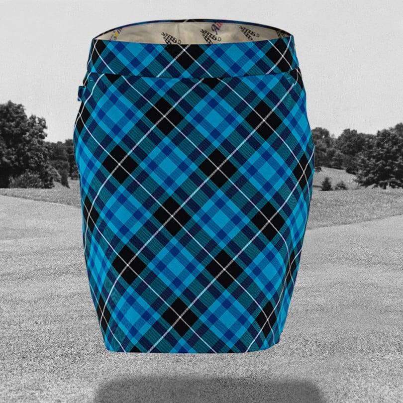 royal & awesome Blue Plaid Ladies Skort