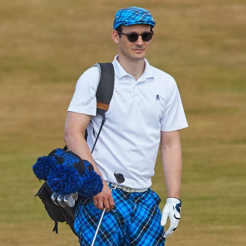 Royal & Awesome Blue Plaid Trews Flat Cap