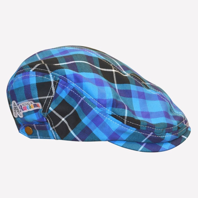 royal & awesome Blue Plaid Trews Flat Cap