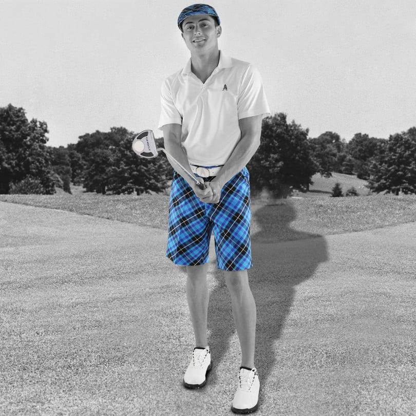 Royal & Awesome Blue Plaid Trews Shorts