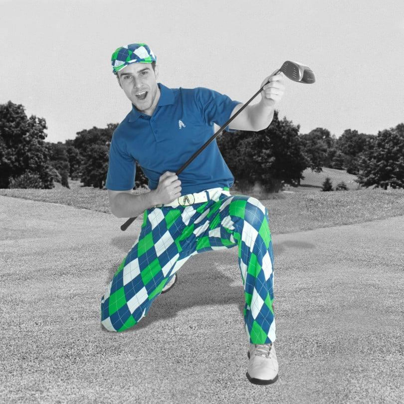 Royal & Awesome Blues On The Green Pants