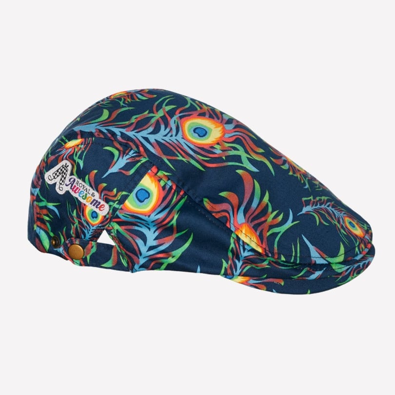 royal & awesome Bright Birdie Flat Cap