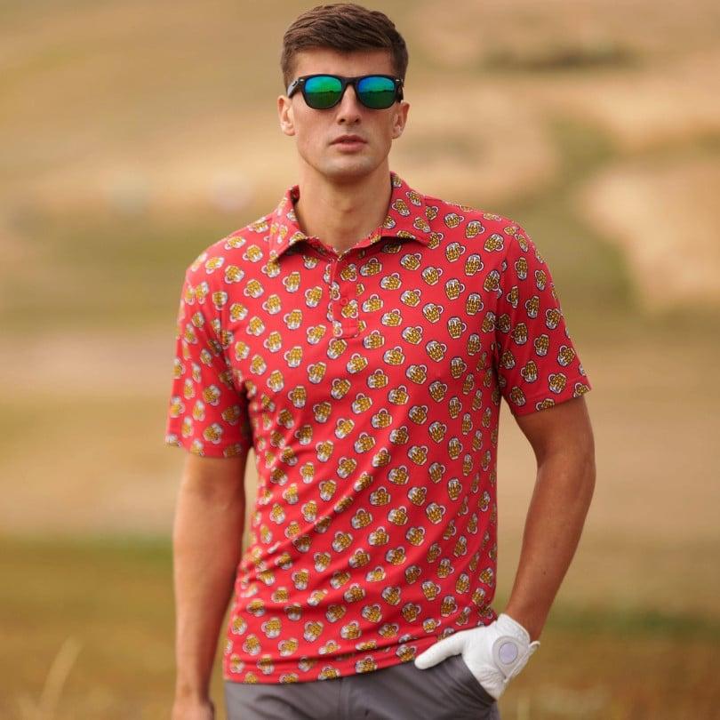 Royal & Awesome Cheers Mens Performance Polo