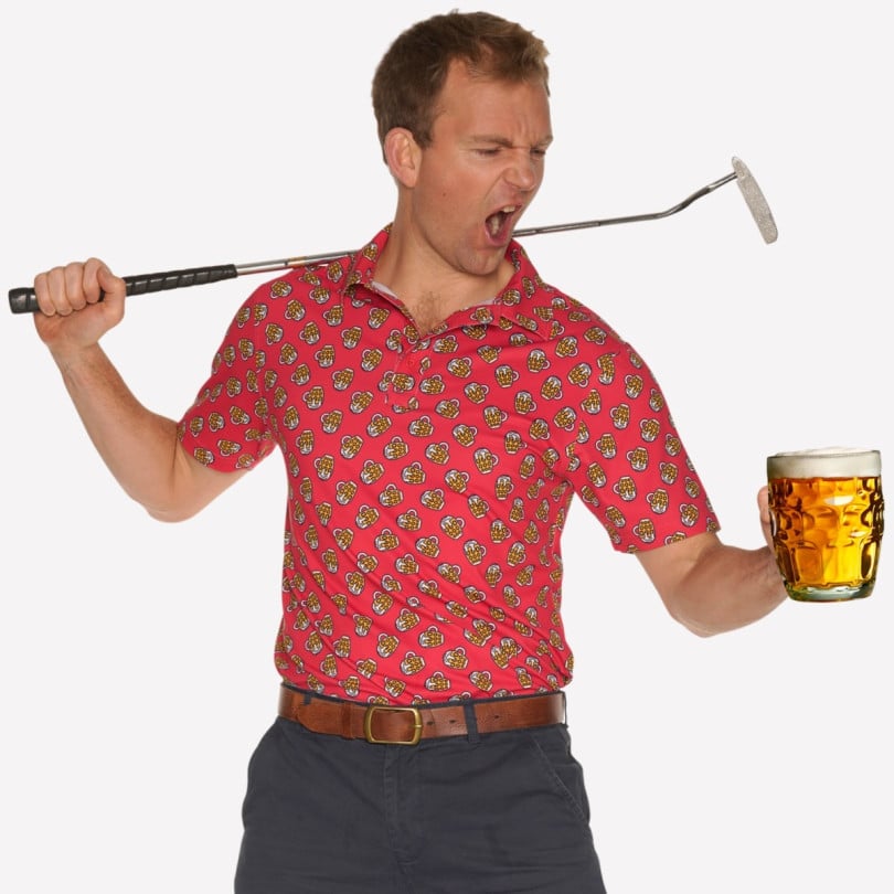 Royal & Awesome Cheers Mens Performance Polo