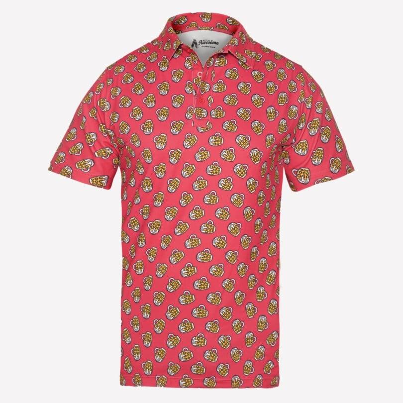 royal & awesome Cheers Mens Performance Polo