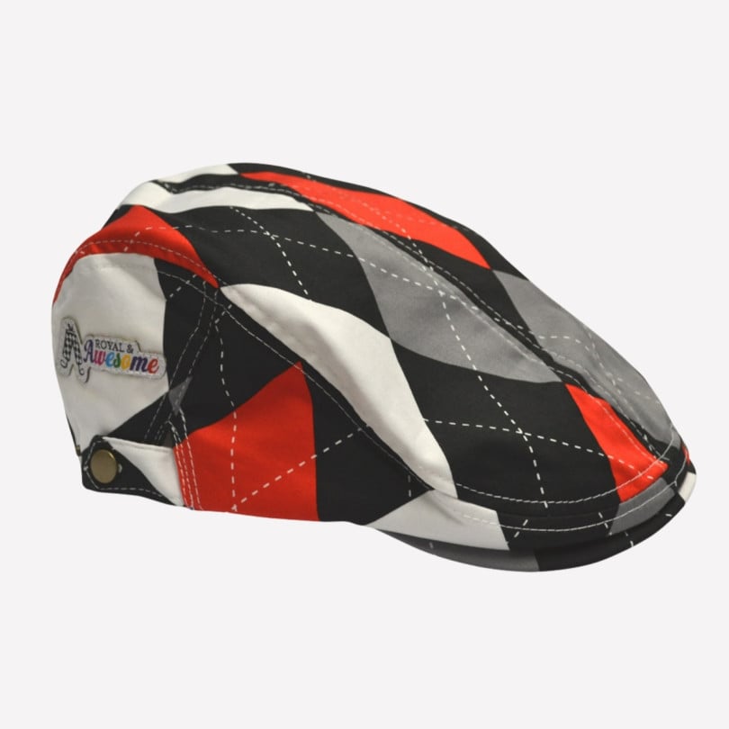 royal & awesome Diamonds in the Rough Flat Cap