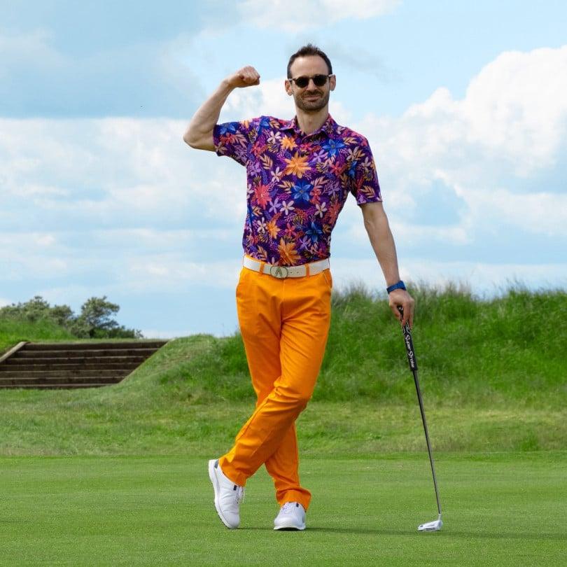 Royal & Awesome Floral Polo