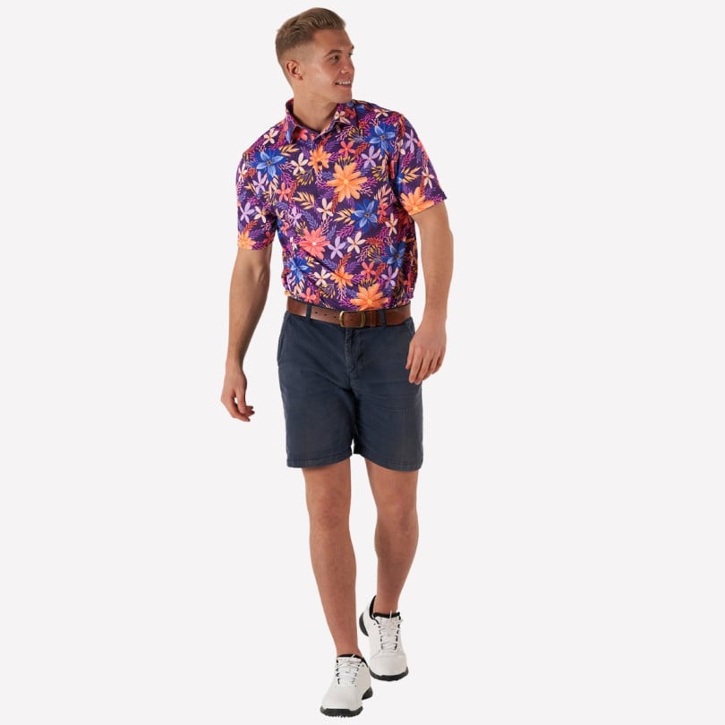 Royal & Awesome Floral Polo