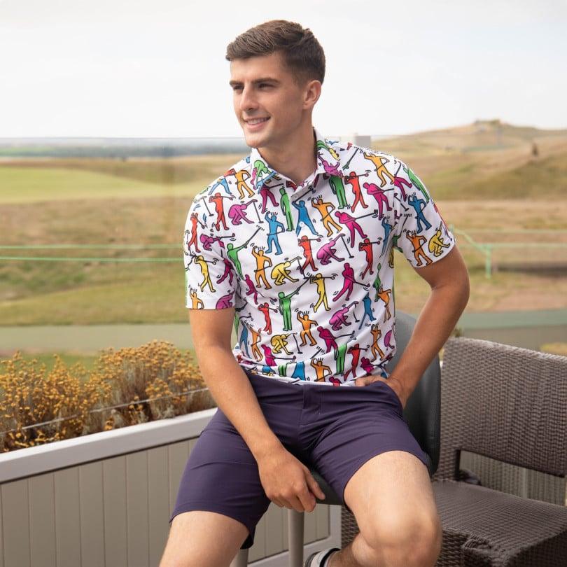 Royal & Awesome Golfing Men Polo