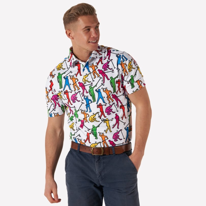 Royal & Awesome Golfing Men Polo