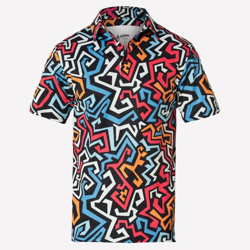 royal & awesome Graffiti Polo