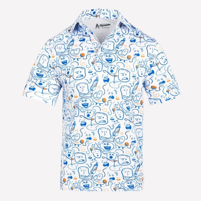 royal & awesome Let's Face It Polo