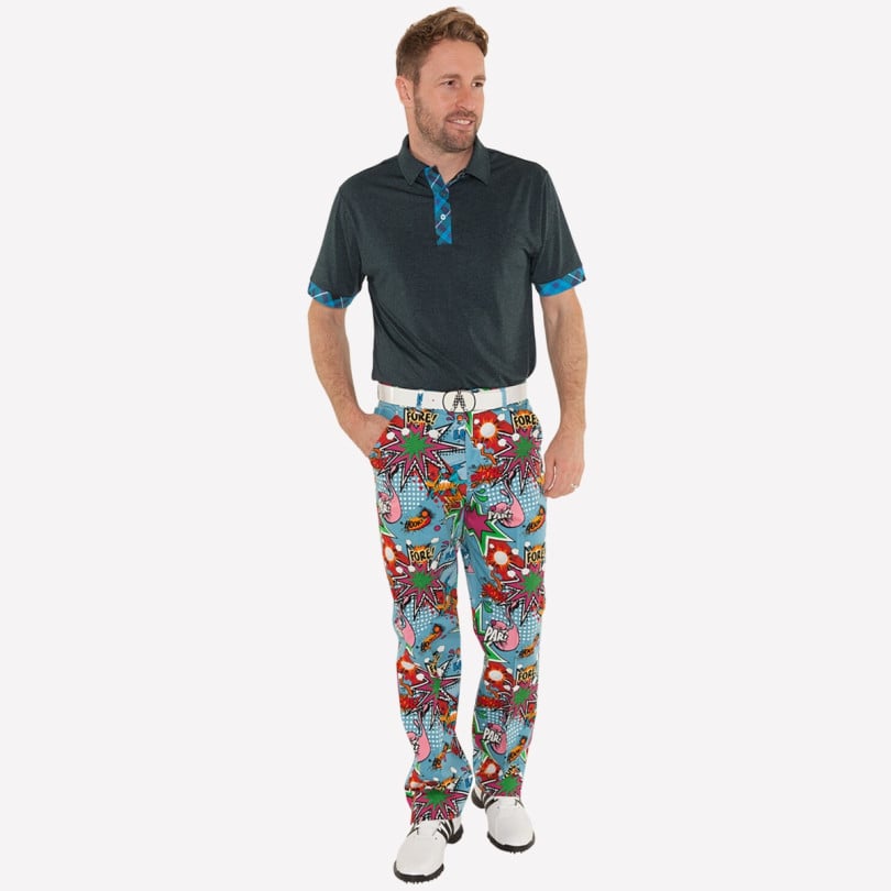 Royal & Awesome Navy And Tartan Polo