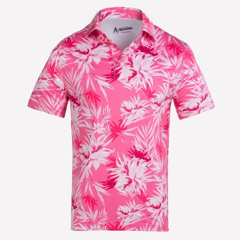 royal & awesome Paradise Pink Polo
