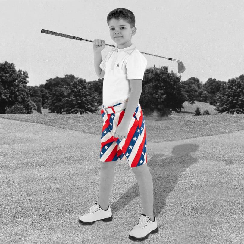Royal & Awesome Pars And Stripes Kids Shorts