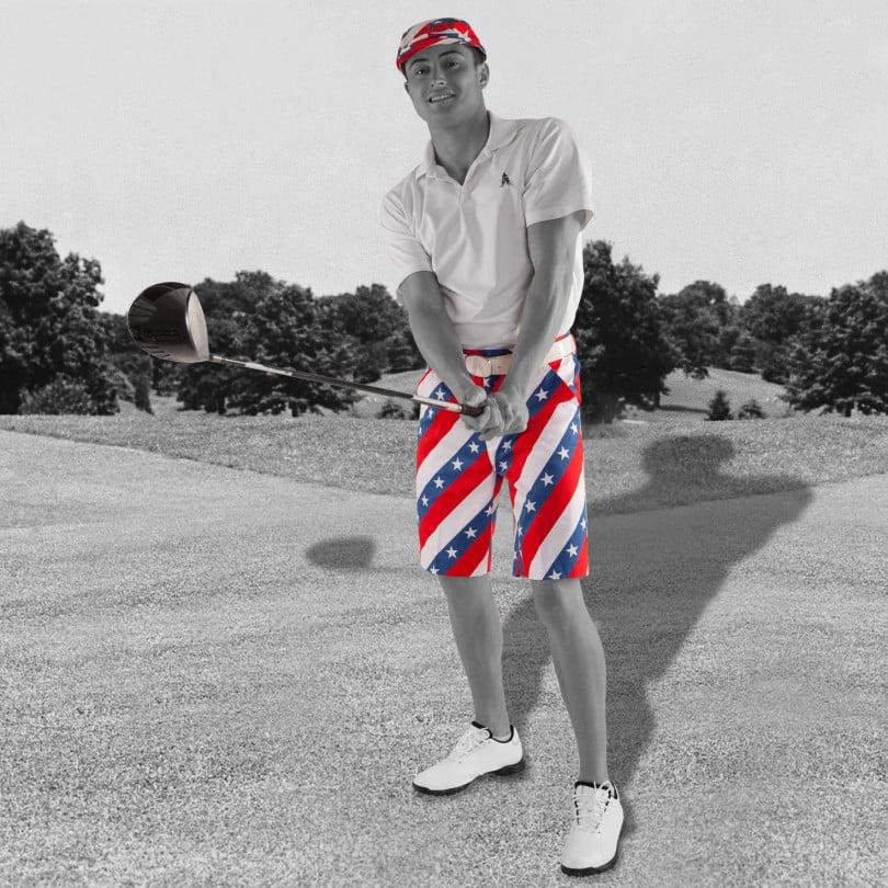 Royal & Awesome Pars And Stripes Shorts