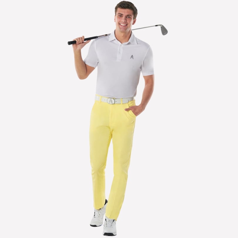 Royal & Awesome Pastel Yellow Golf Pants