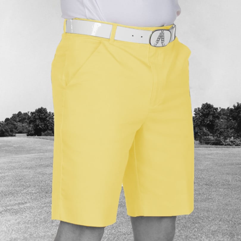 Royal & Awesome Pastel Yellow Golf Shorts