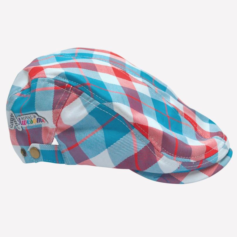 royal & awesome Plaid a Blinder Flat Cap