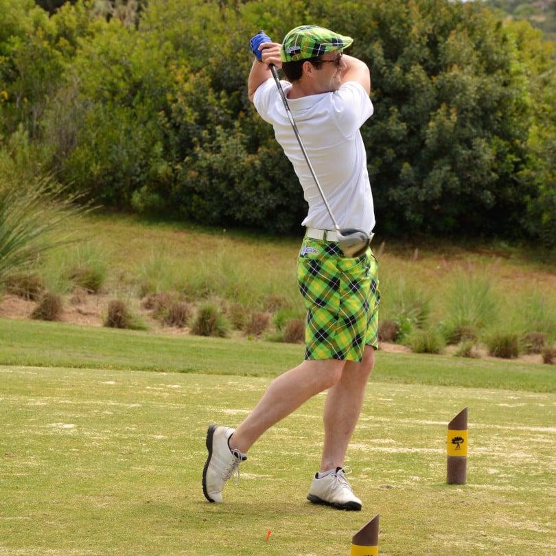 Royal & Awesome Plaid Electric Shorts