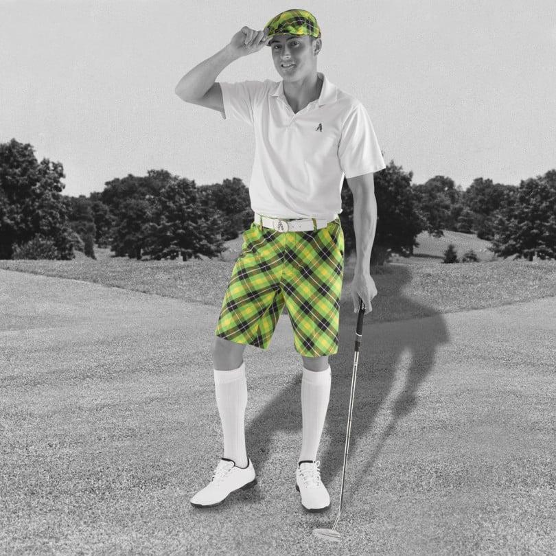 Royal & Awesome Plaid Electric Shorts