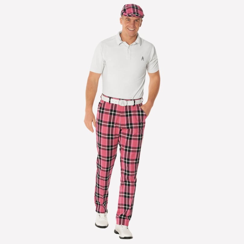 Royal & Awesome Plaid In Pink Pants