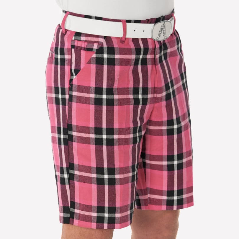 royal & awesome Plaid In Pink Shorts