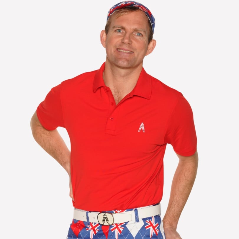 Royal & Awesome Red Polo