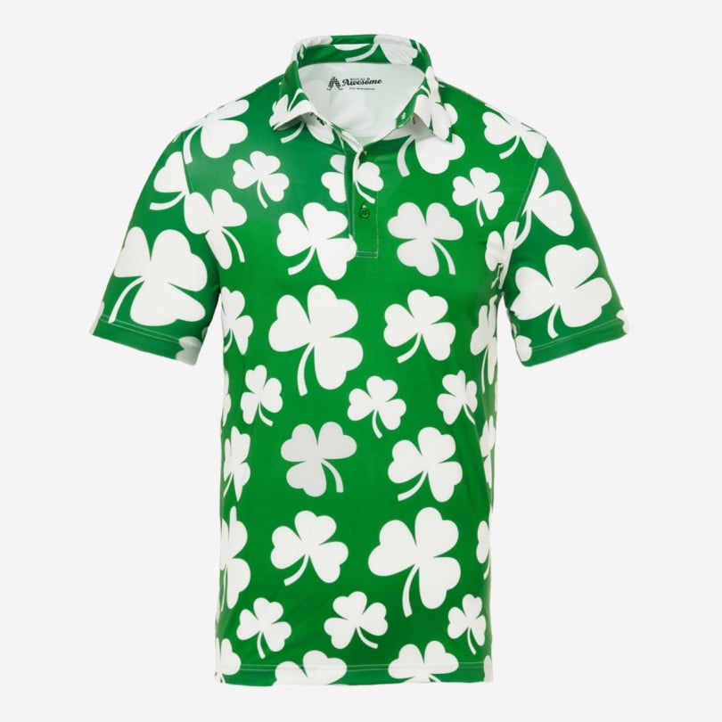 royal & awesome Shamrock Polo
