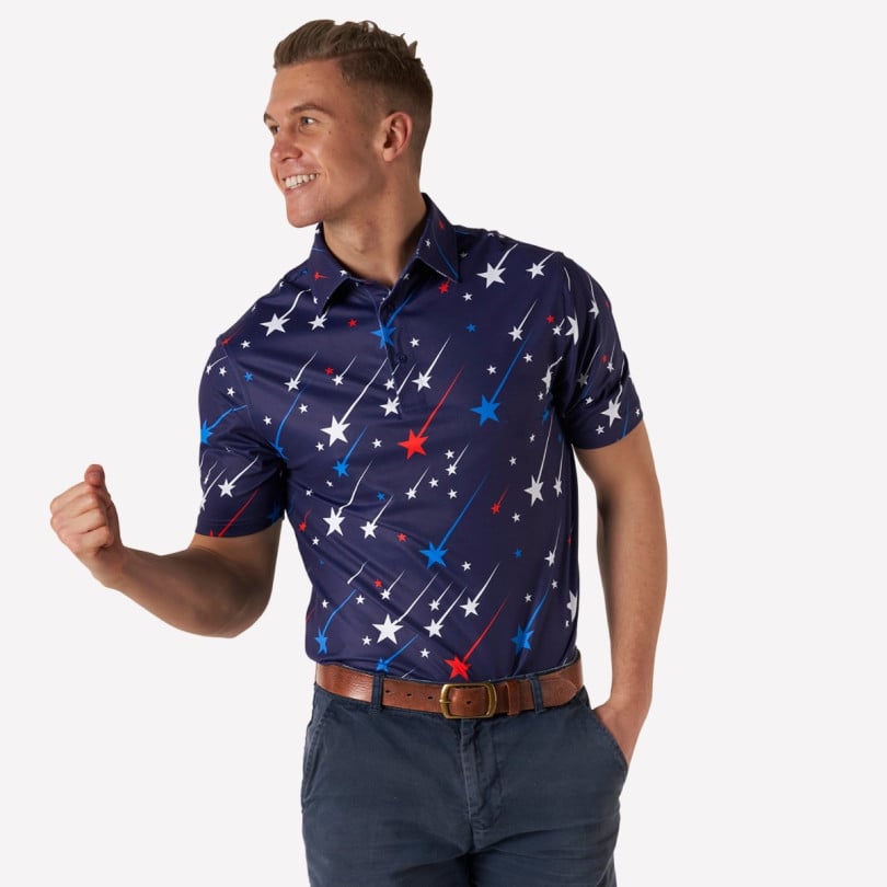 Royal & Awesome Shooting Stars Polo