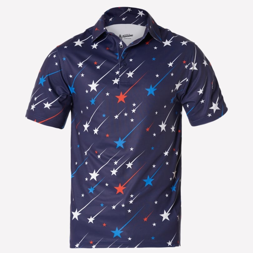 royal & awesome Shooting Stars Polo