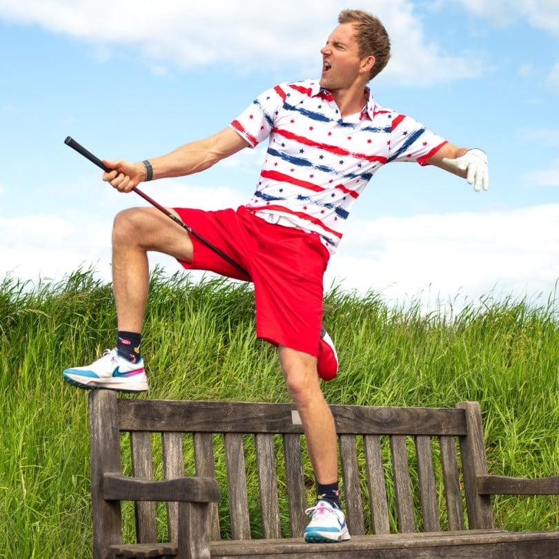 Royal & Awesome Stars And Stripes Polo